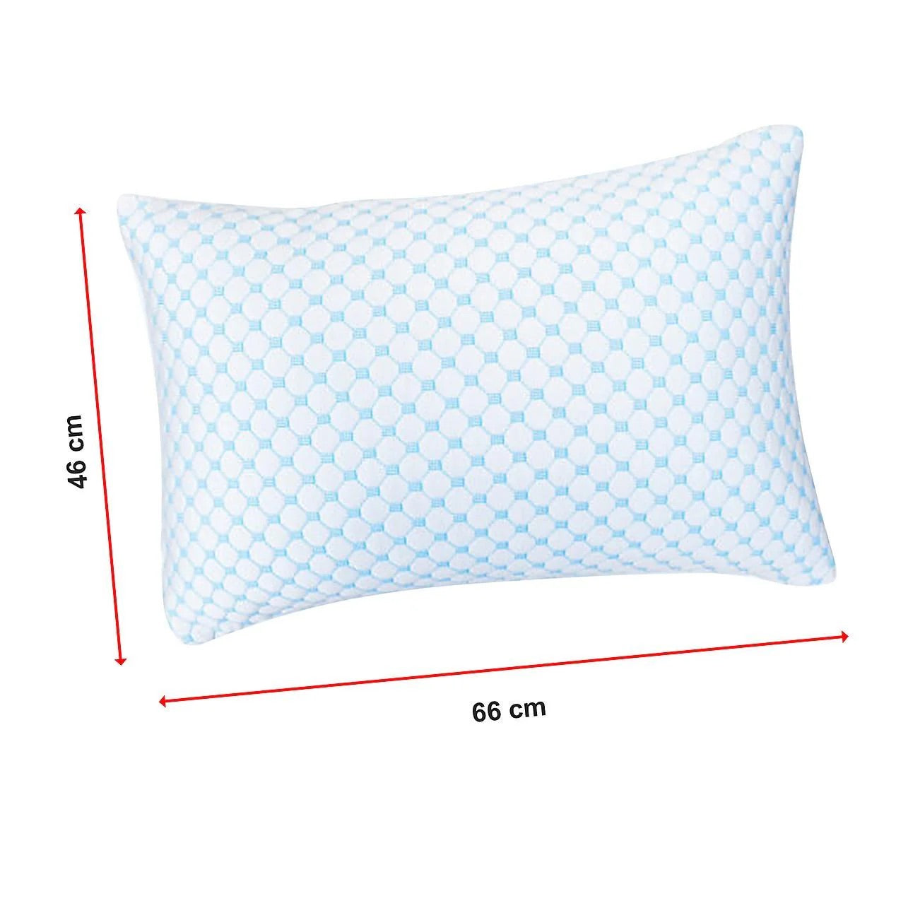 Large Memory Foam Cooling Pillow – Gel & Ice Silk Infused