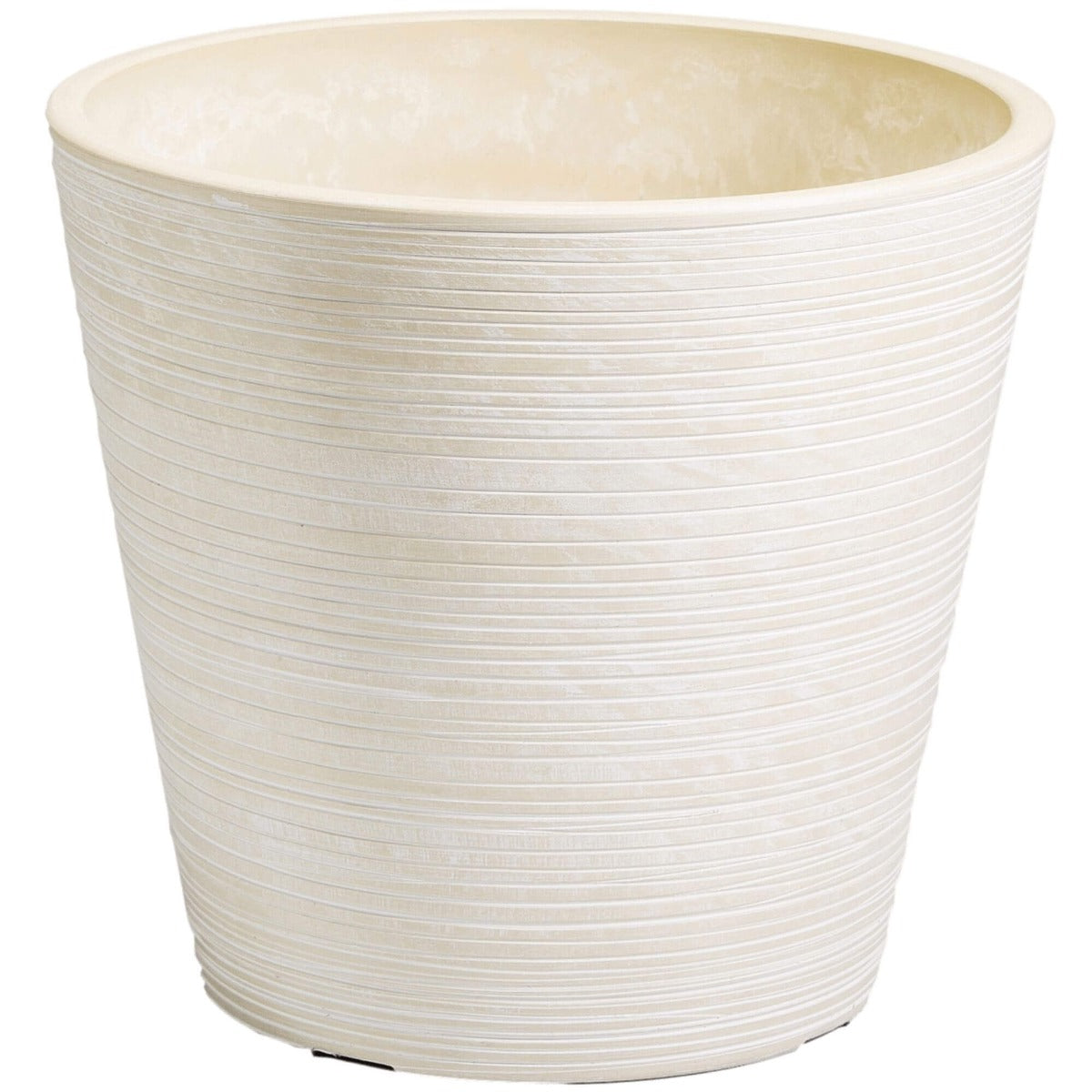Cream And White Engraved Pot 14cm Garden Decor Sustainable