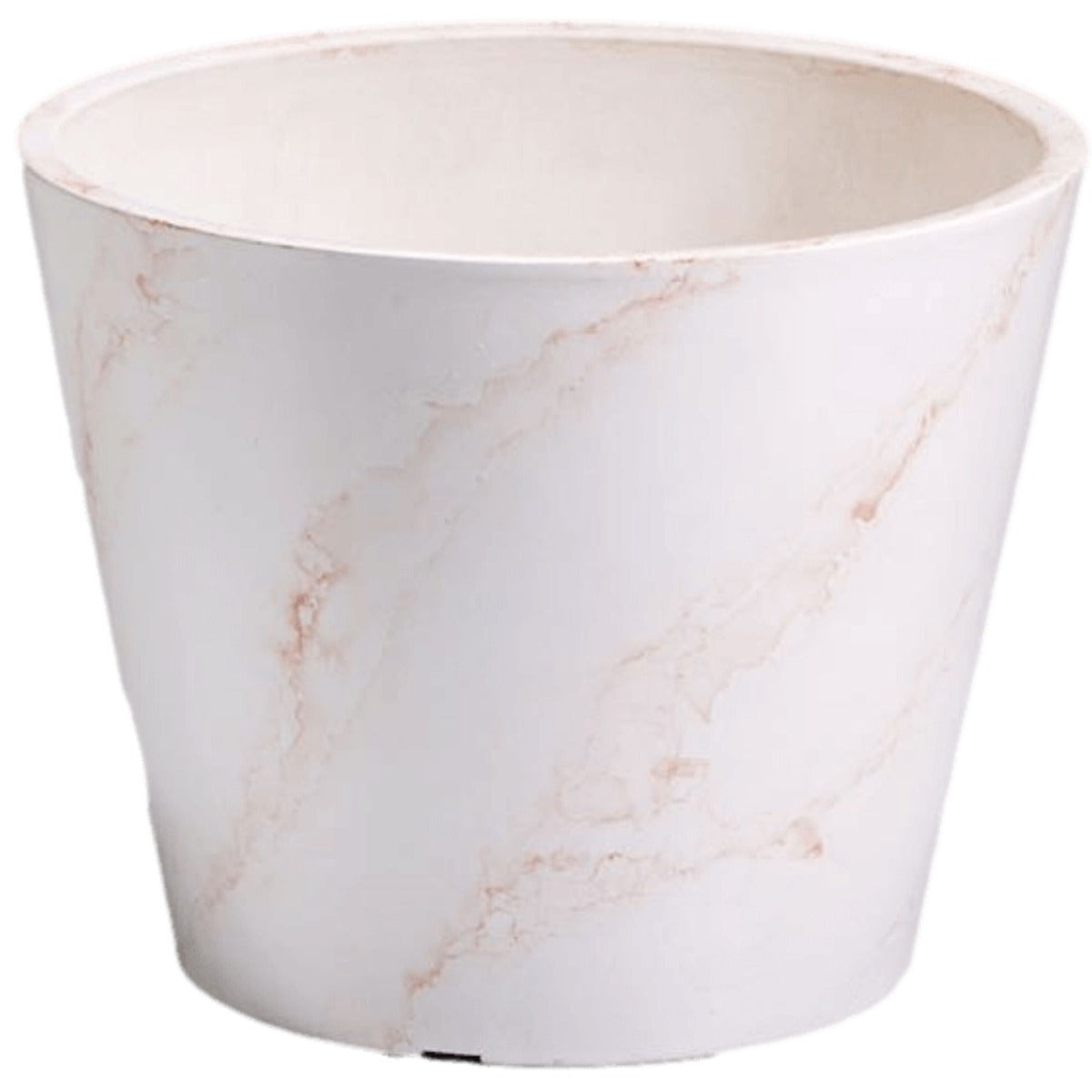 Red And White Imitation Marble Plant Pot 25cm Garden