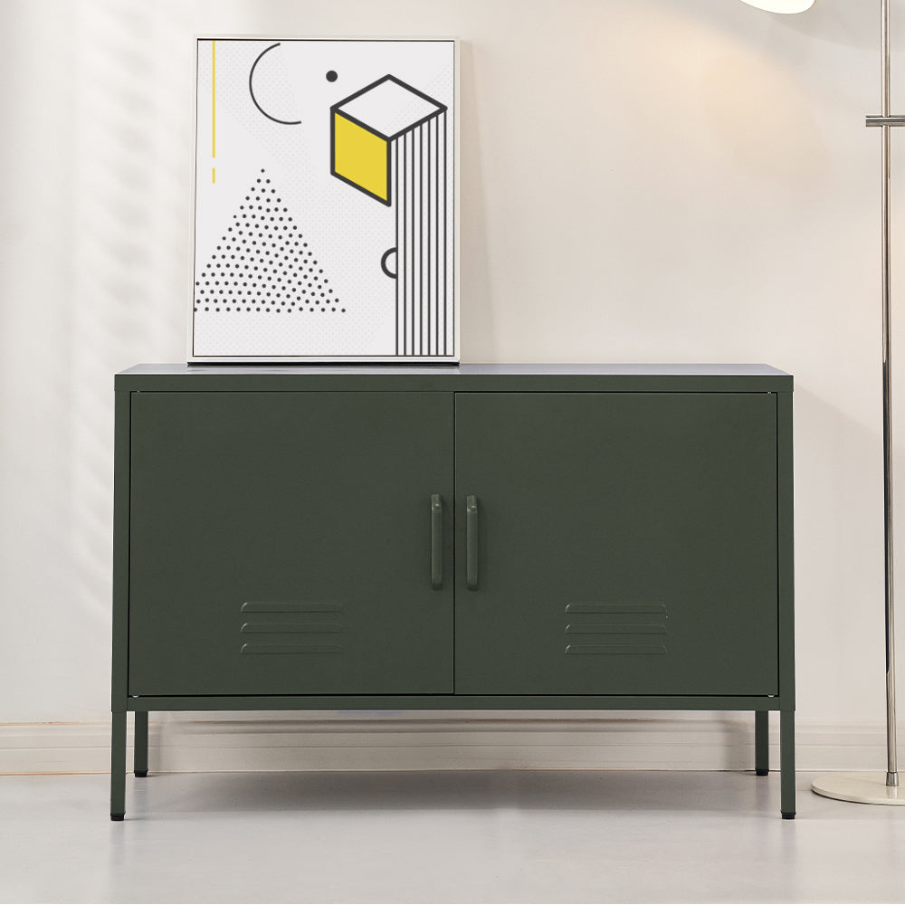 Eden Nest Buffet Sideboard Metal Cabinet Base Green