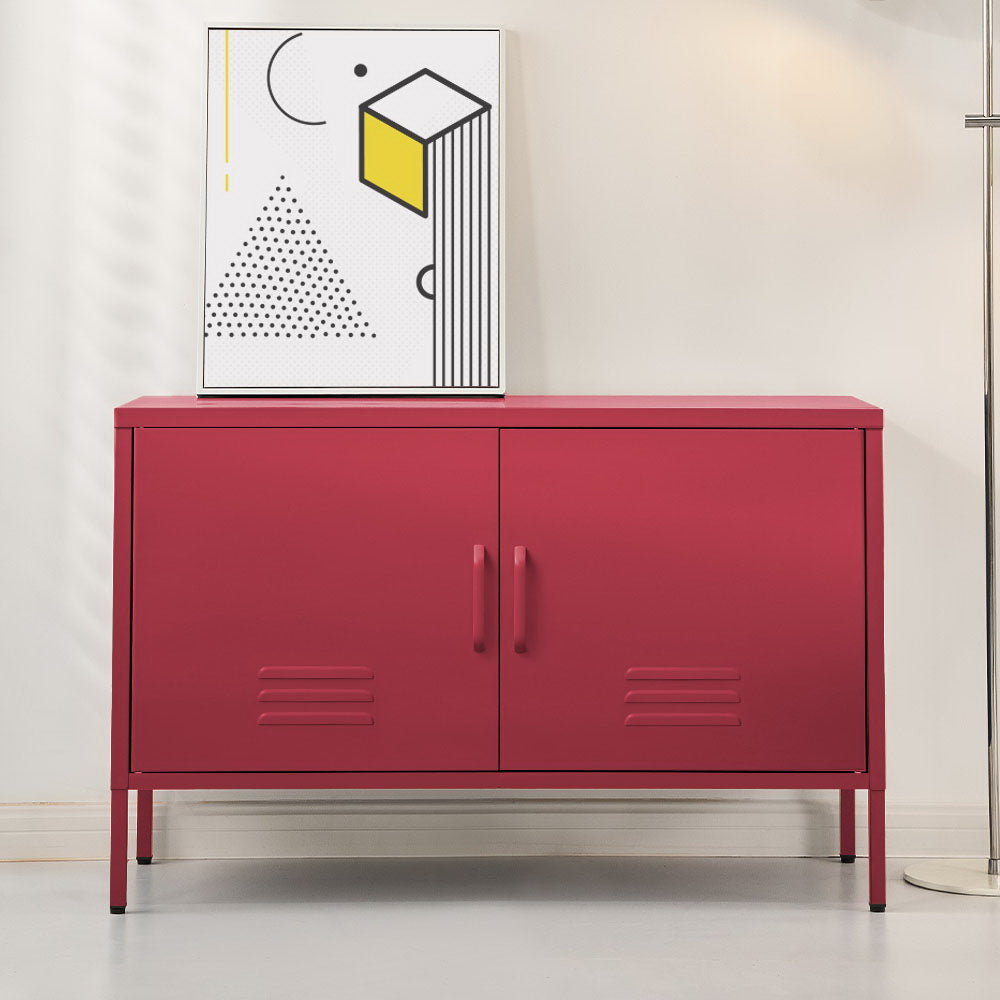 Eden Nest Modern Buffet Sideboard Metal Cabinet Pink