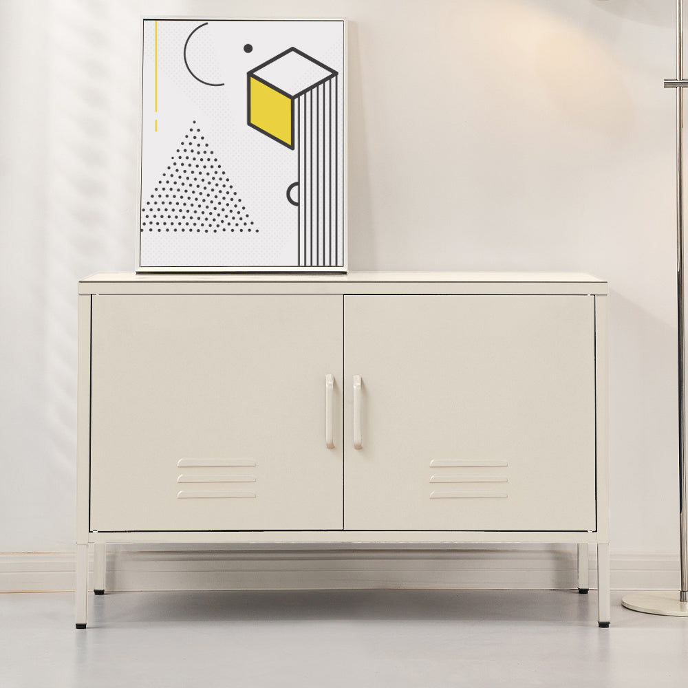 Eden Nest Buffet Sideboard Metal Cabinet Base White