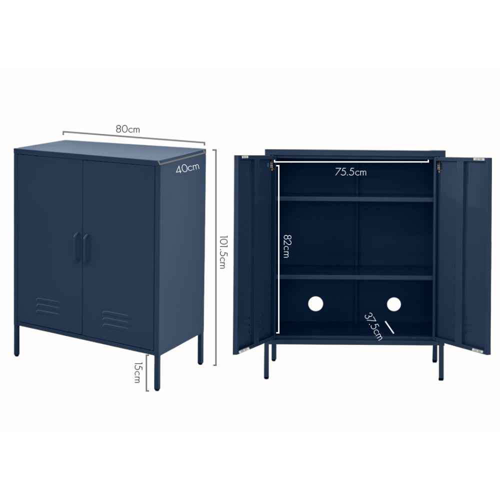Eden Nest Buffet Sideboard Metal Cabinet Sweetheart Blue