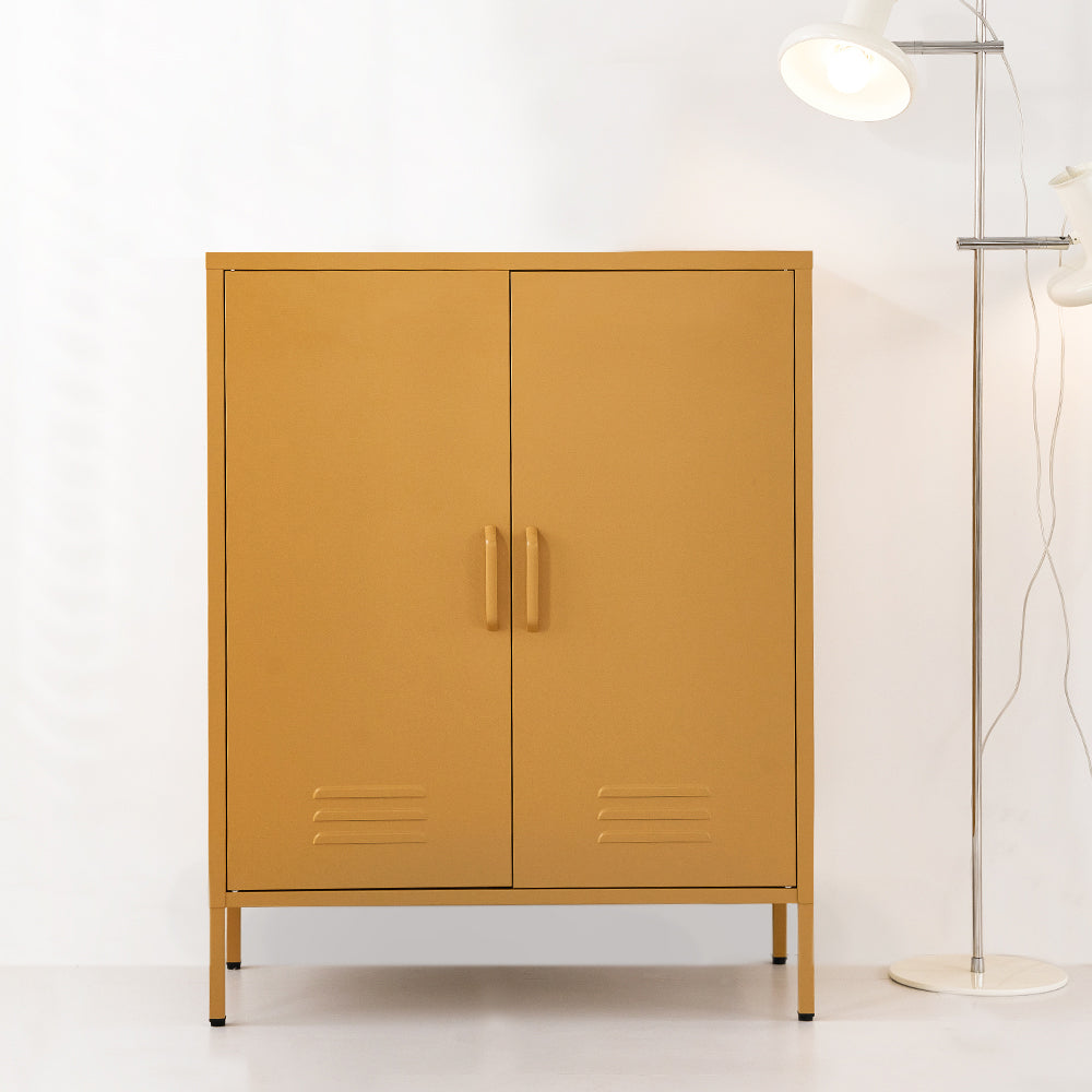Eden Nest Buffet Sideboard Metal Cabinet Sweetheart Yellow