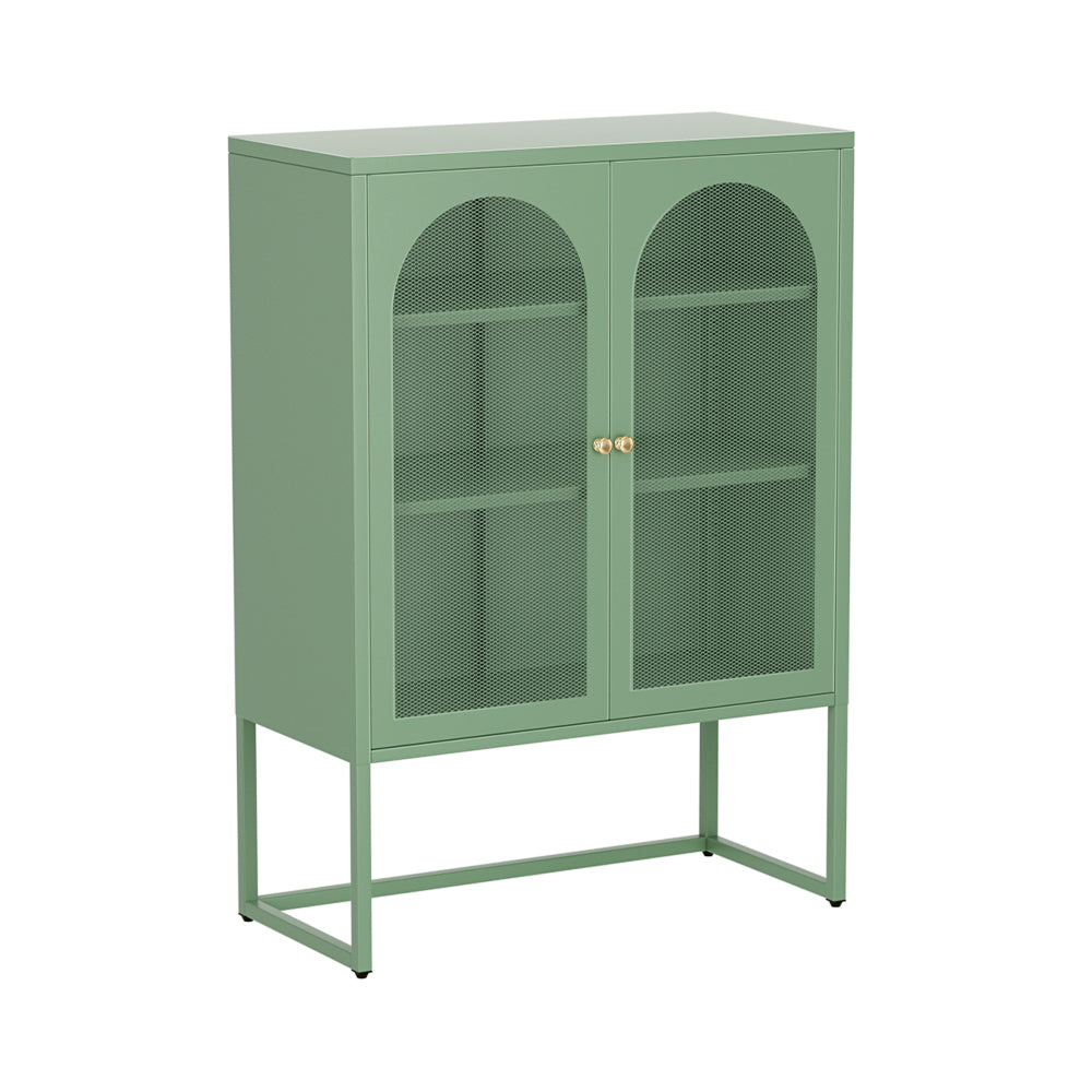 Eden Nest Elma Buffet Sideboard Metal Cabinet Green