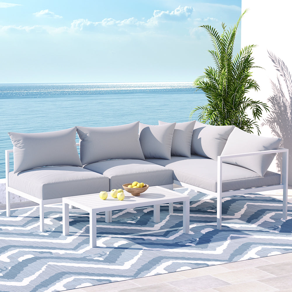 Eden Nest 4 Seater Outdoor Aluminum Sofa Set Lounge