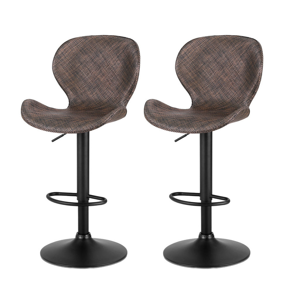 Eden Nest Ergonomic PE Rattan Bar Stools – Set of 2
