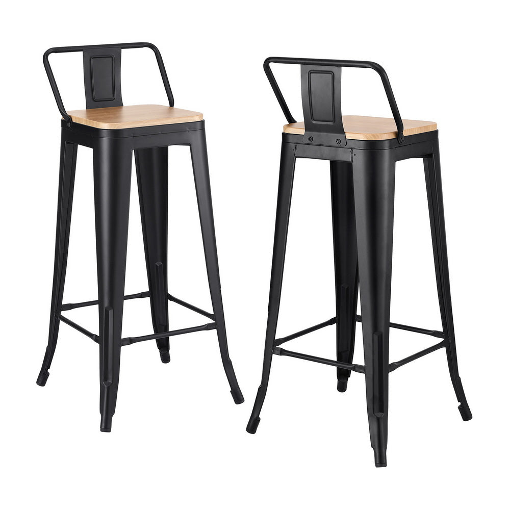 Eden Nest Industrial Bar Stools – Set of 2