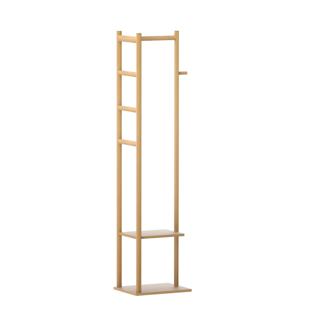 Eden Nest Bamboo Clothes Rack Airer With Rail And Shelf
