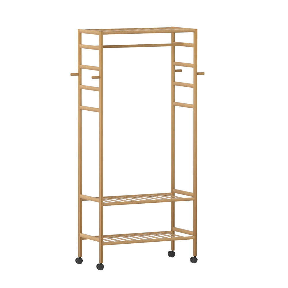 Eden Nest Bamboo Clothes Rack Wardrobe Coat Stand 169cm