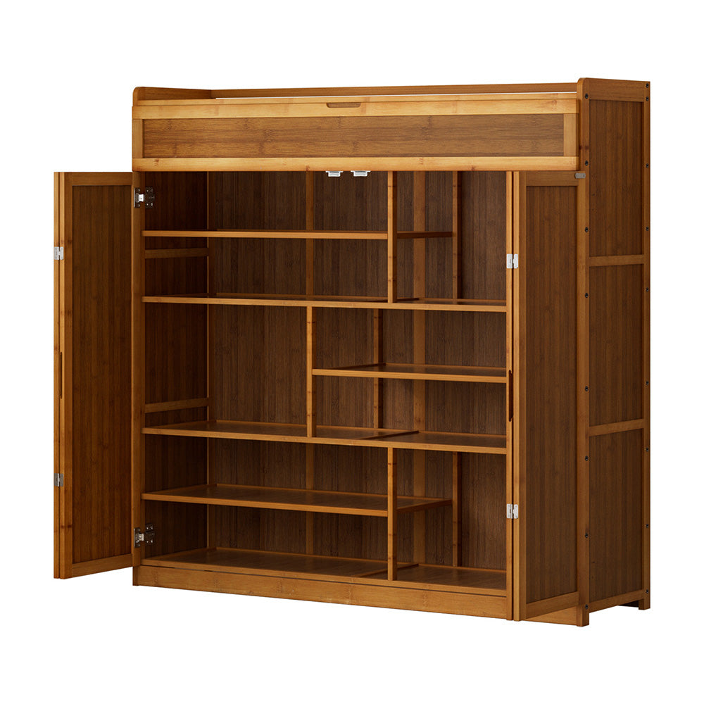 Eden Nest Bamboo Shoe Rack Cabinet 30 Pairs Storage Cupboard