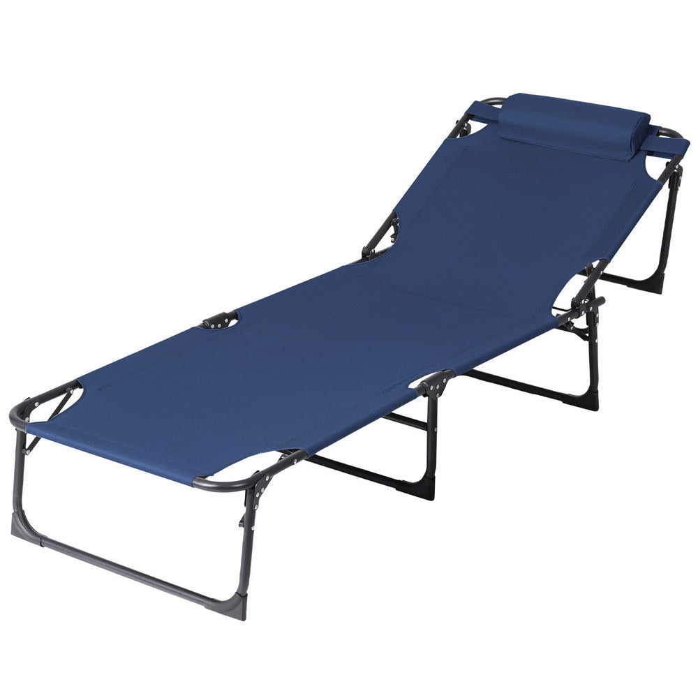 Eden Nest Sun Lounger Folding Beach Chair For Outdoor