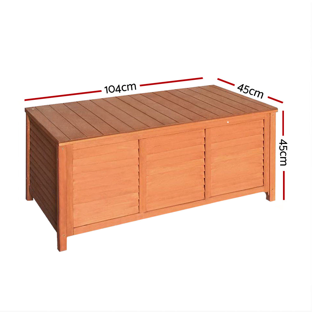 Eden Nest Outdoor Storage Bench Box 210L Wooden Patio