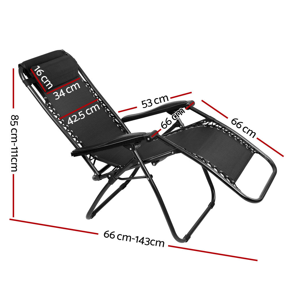 Eden Nest Zero Gravity Folding Outdoor Recliner Sun Lounger