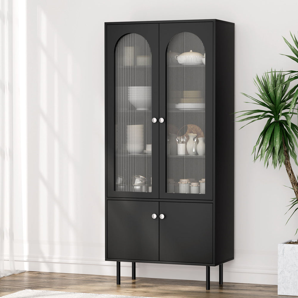Eden Nest Black Buffet Sideboard Cabinet with Drawers