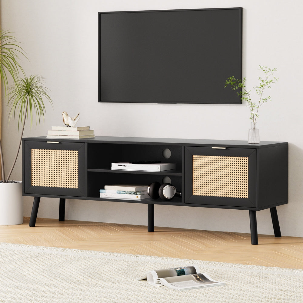 Eden Nest TV Unit 150cm Storage Cabinet Black Soft Close
