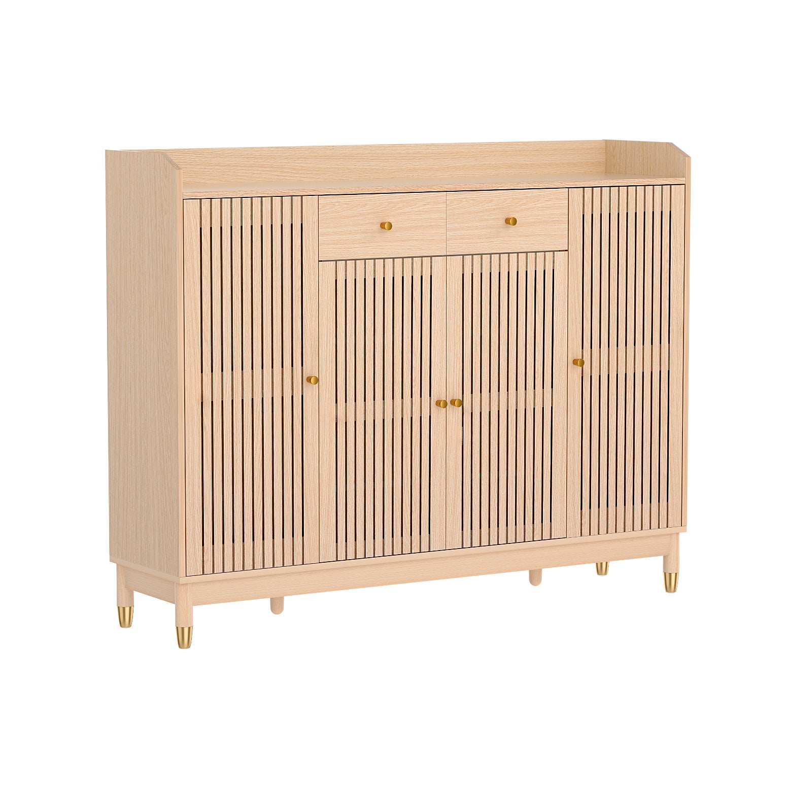 Eden Nest Shoe Rack Cabinet With Shelves 26 Pairs Pine