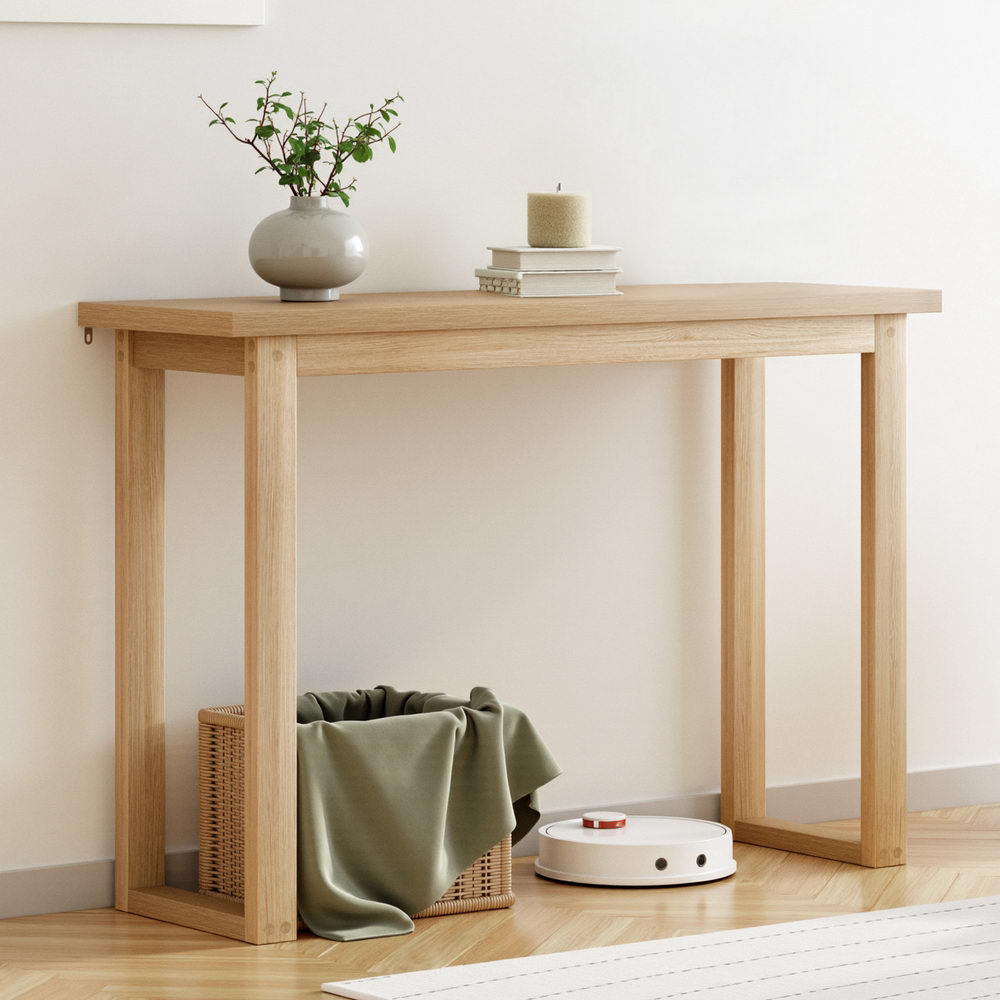 Eden Nest Pine Console Table With Ski Leg Design 110cm