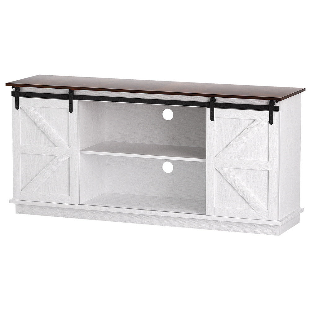 Eden Nest Buffet Sideboard With Sliding Doors White Cabinet