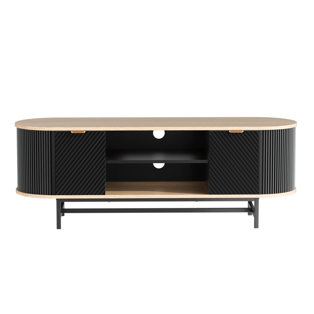 Eden Nest TV Unit Entertainment Cabinet Black Pine Finish
