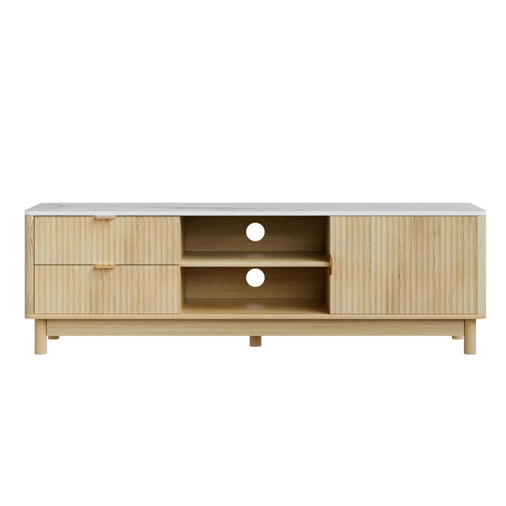 Eden Nest Pine TV Unit 150cm With Drawers And Shelves