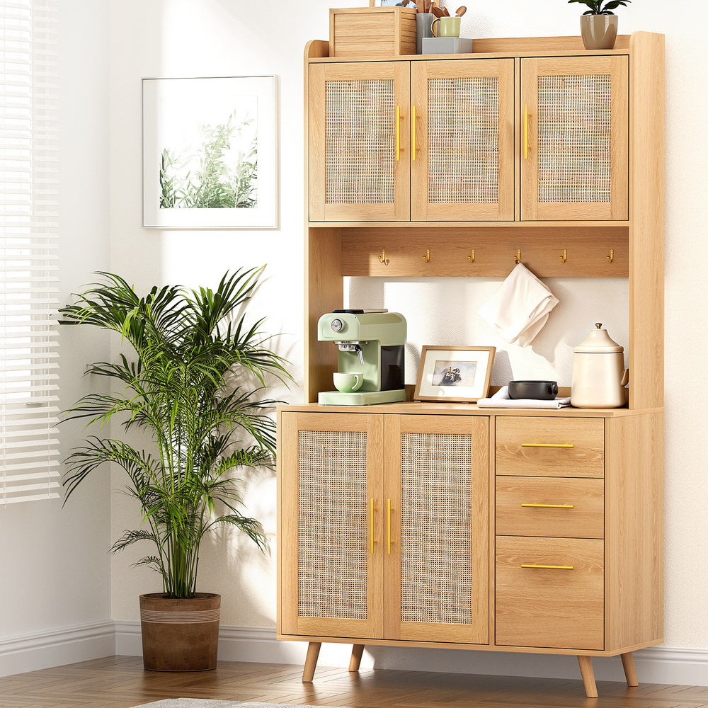 Eden Nest Buffet Sideboard Hutch Storage Cabinet Rattan