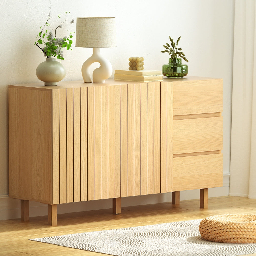 Eden Nest 130cm Buffet Sideboard Cabinet Drawer Pine