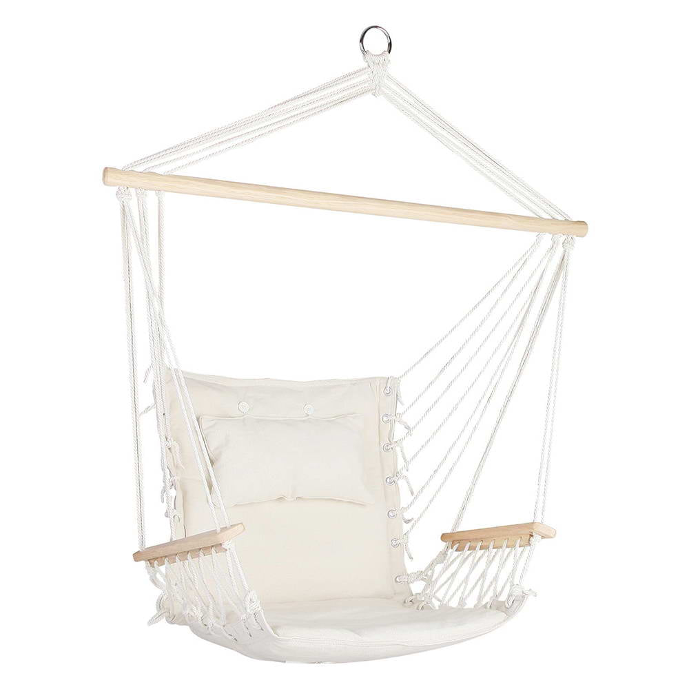 Eden Nest Hammock Chair With Armrest Cream Outdoor Deluxe