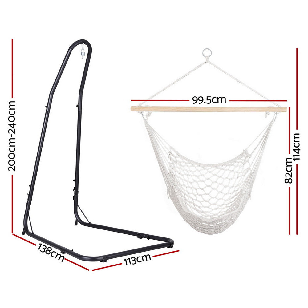 Eden Nest Hammock Hanging Chair With Steel Stand Outdoor