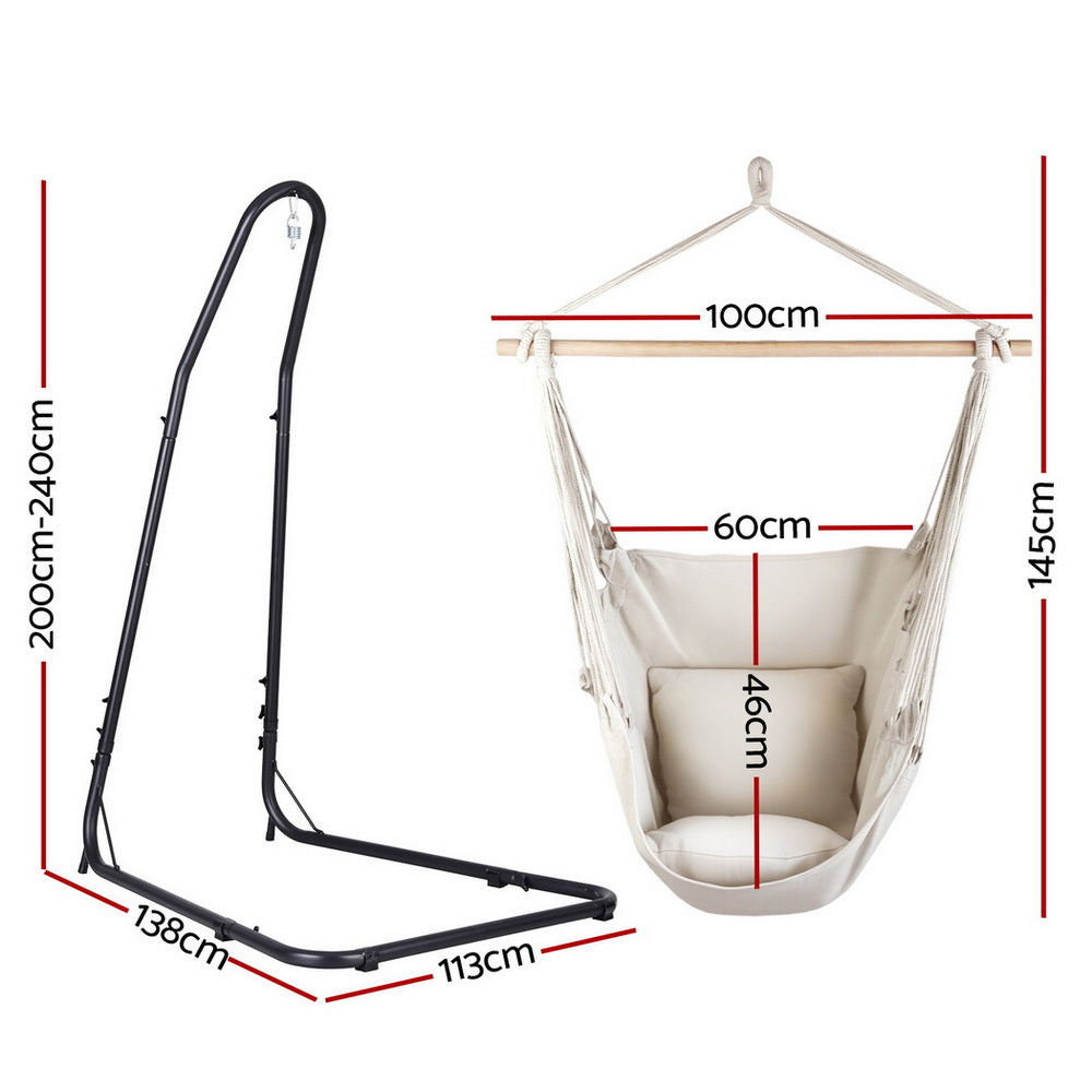Eden Nest Hammock Chair With Heavy Duty Steel Stand