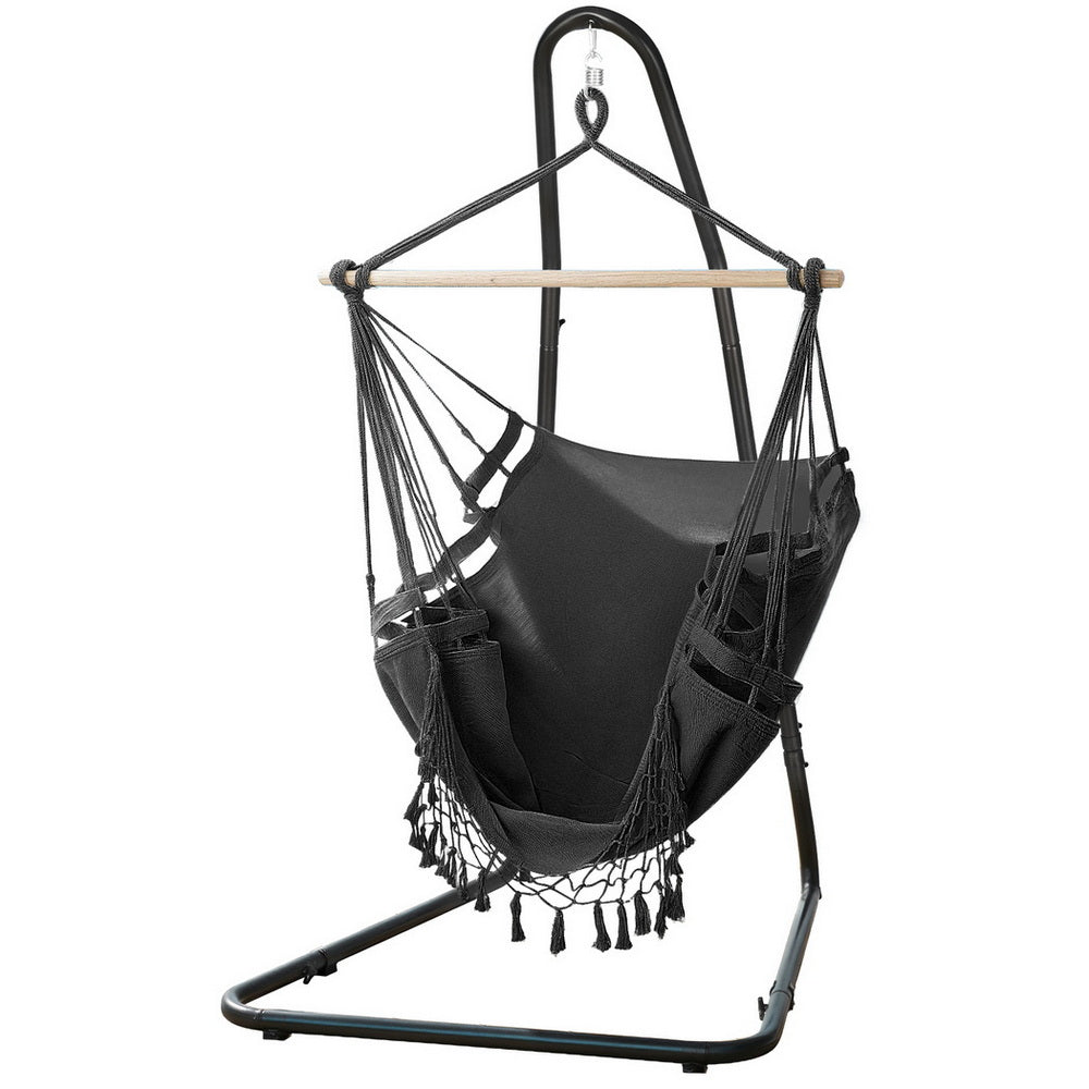 Eden Nest Hammock Hanging Chair With Steel Stand Outdoor