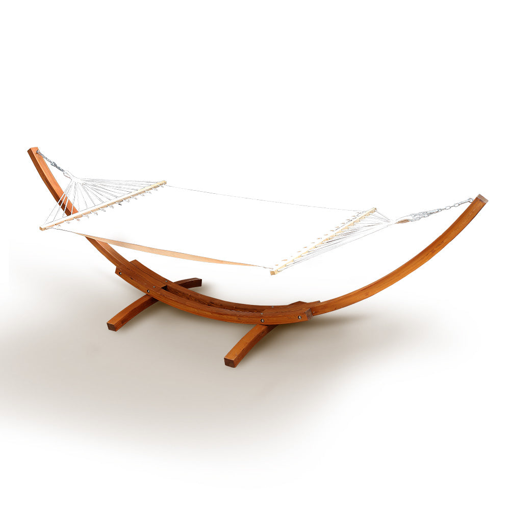 Eden Nest Timber Hammock Bed With Stand For Outdoor Use