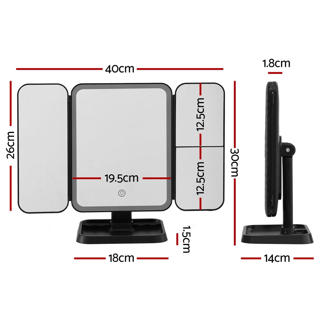 Eden Nest LED Makeup Mirror TriFold Lighted Vanity 1X 2X 3X