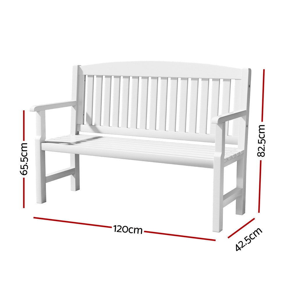 Eden Nest Outdoor Garden Wooden Bench 2 Seater Lounge