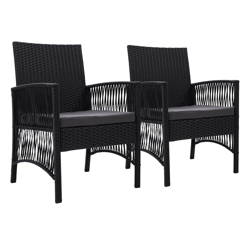 Eden Nest Outdoor Dining Chairs 2 Pack Wicker Patio Garden