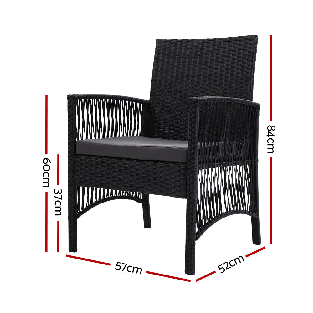 Eden Nest Outdoor Dining Chairs 2 Pack Wicker Patio Garden