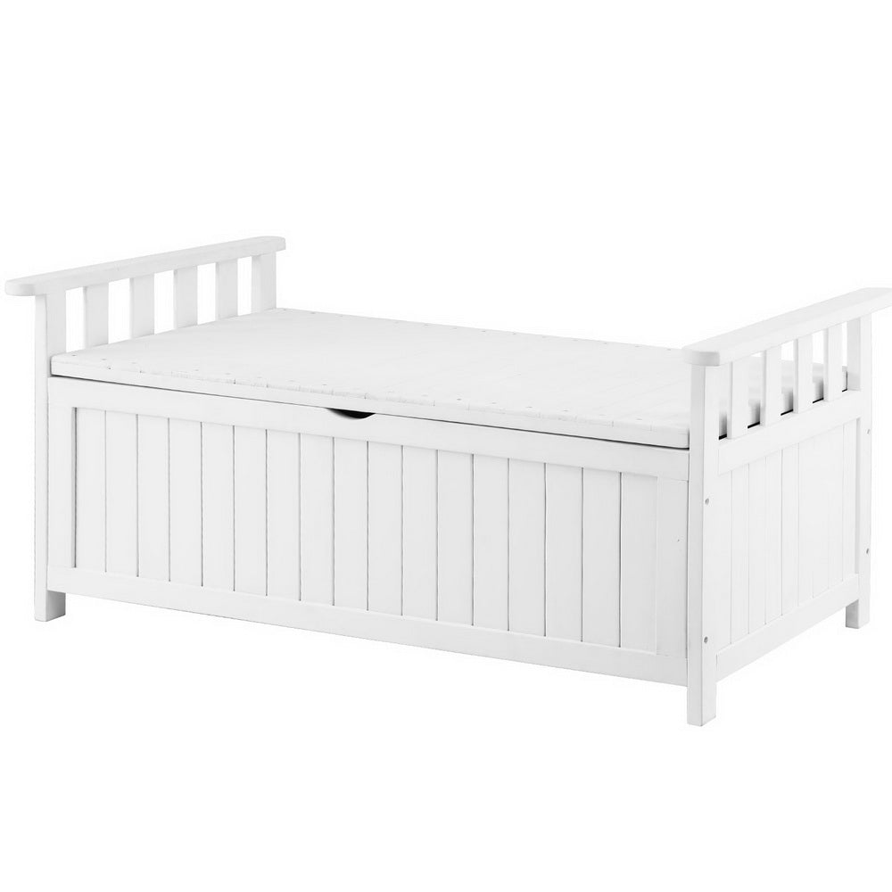 Eden Nest Outdoor Storage Bench Box Wooden Garden Furniture
