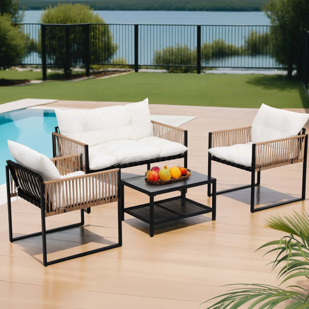 Eden Nest 4 Seater Outdoor Sofa Set Table Chairs Patio
