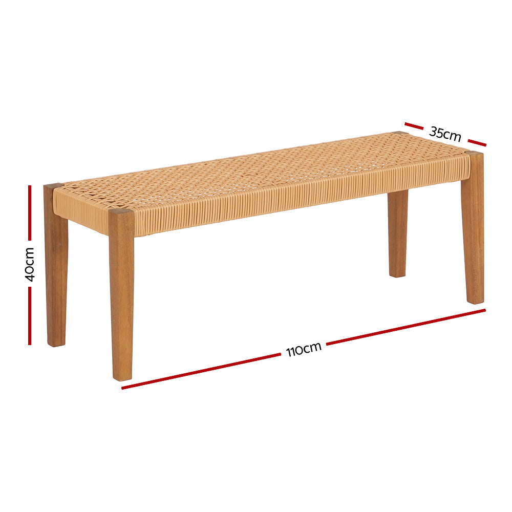 Eden Nest 2 Seater Outdoor Garden Bench Acacia Wood