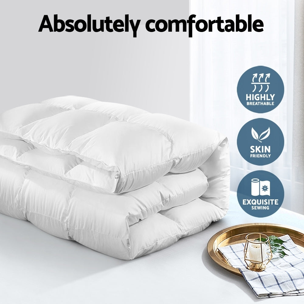 Eden Nest 500GSM Duck Down Feather Queen Quilt Winter