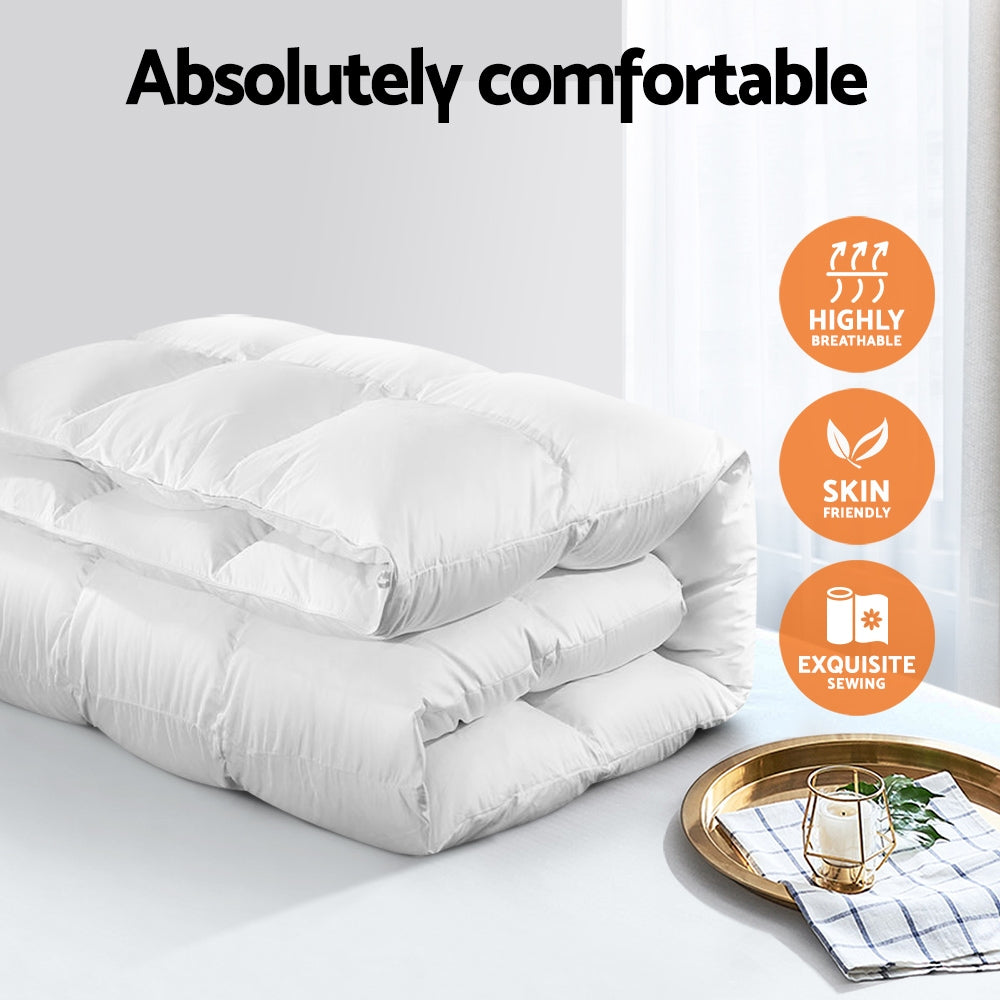 Eden Nest 700GSM Goose Down Feather Quilt King All Season