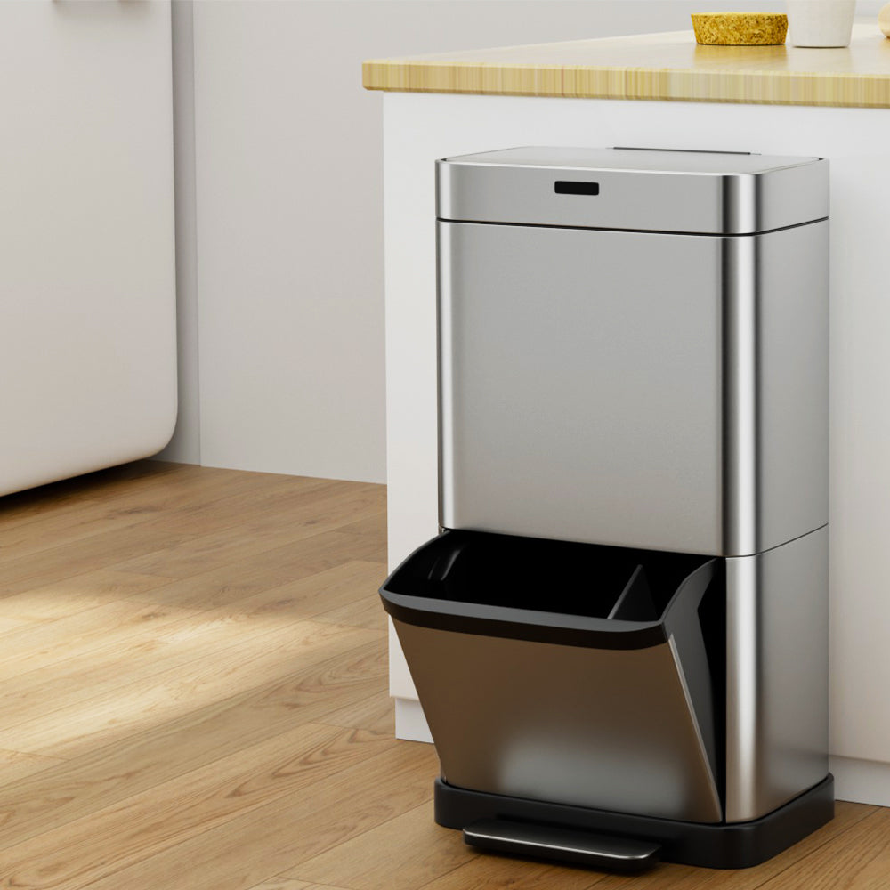 Devanti 70L Motion Sensor & Pedal Bin
