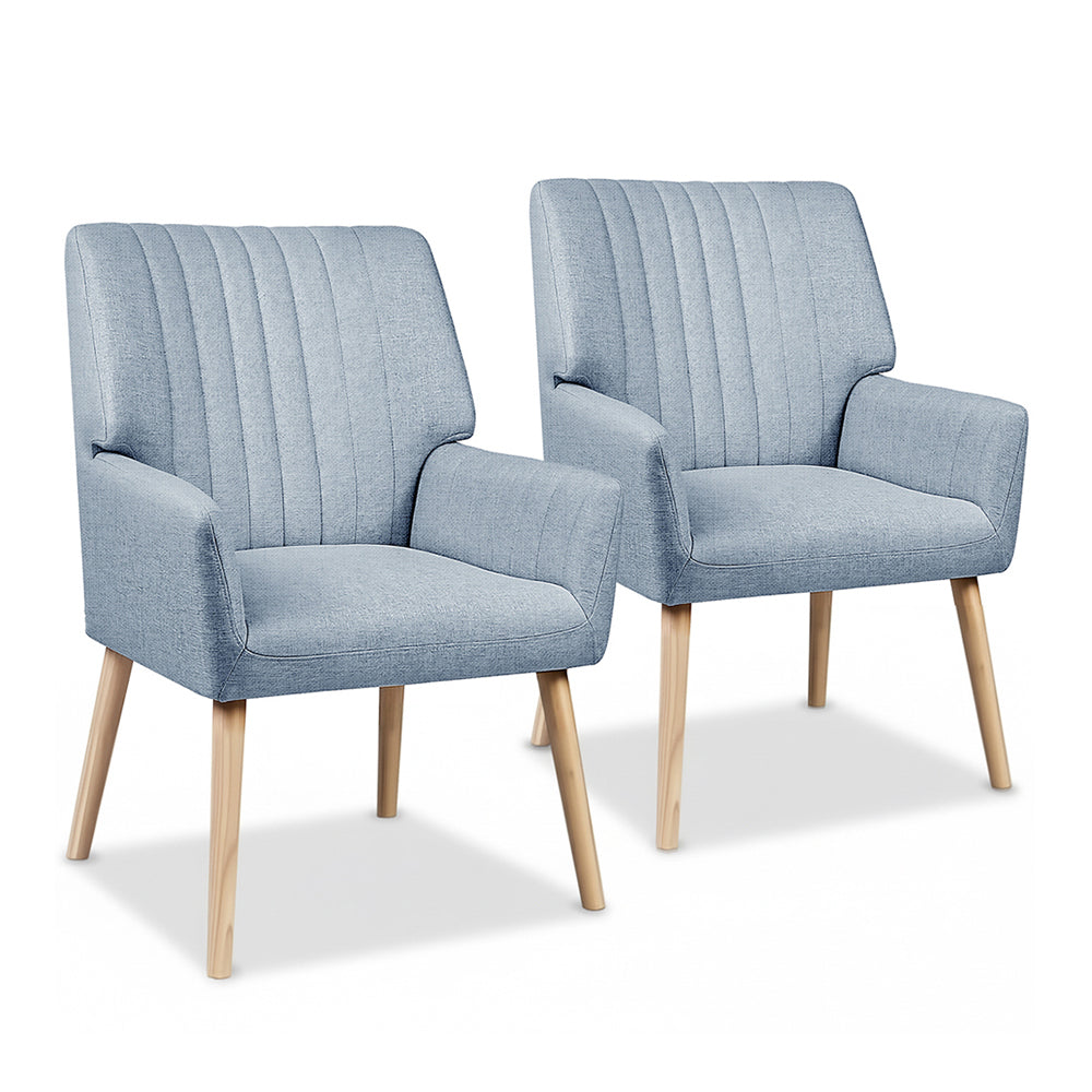 Eden Nest Sebastini Armchair Blue Grey