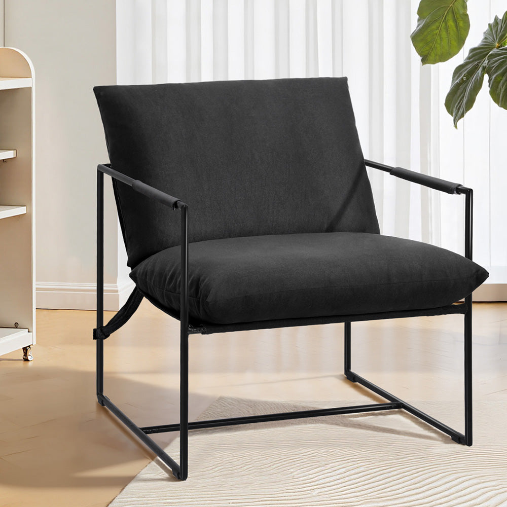 Eden Nest Accent Sling Armchair Black
