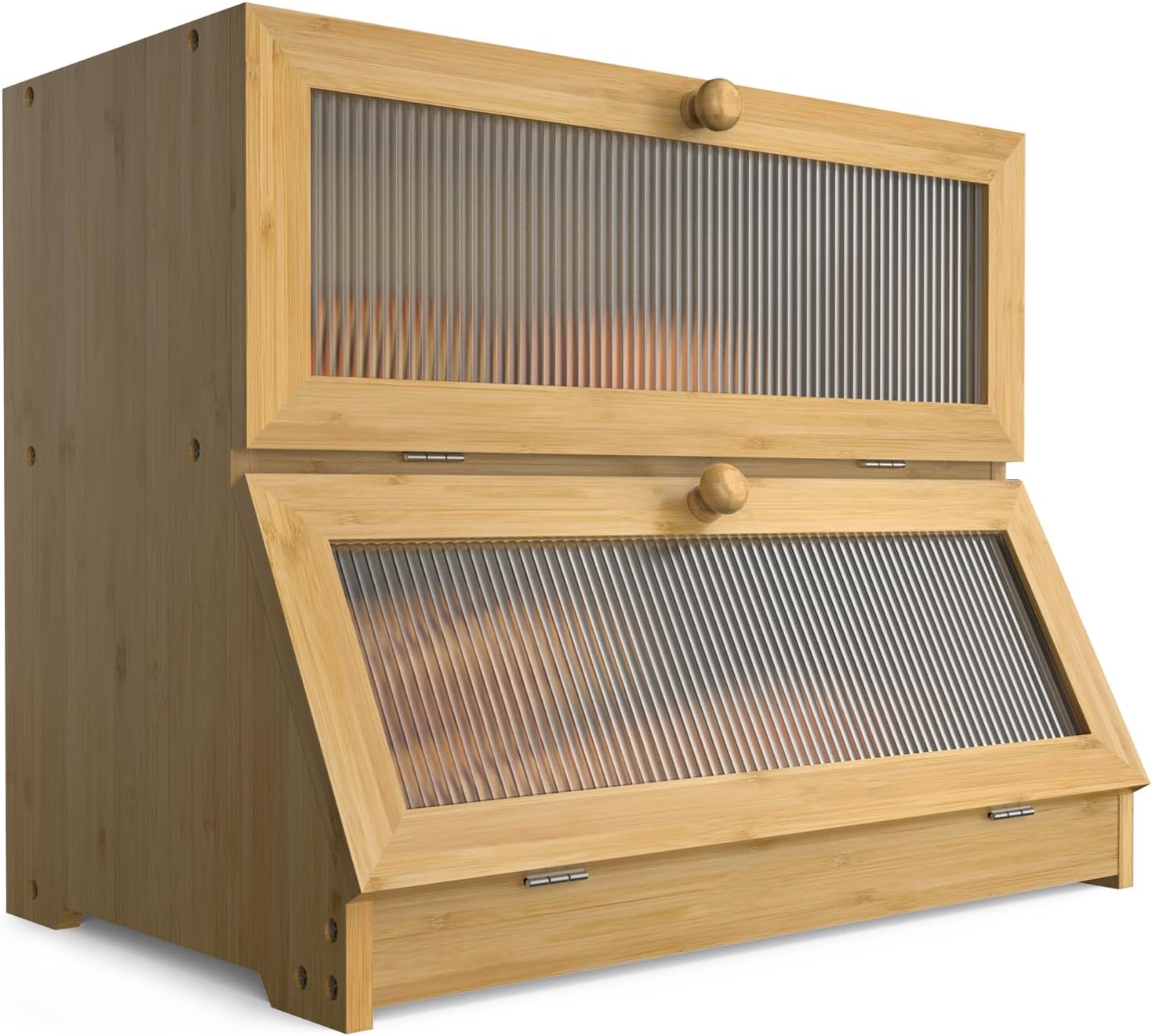 Eden Nest Double-Layer Bamboo Bread Box