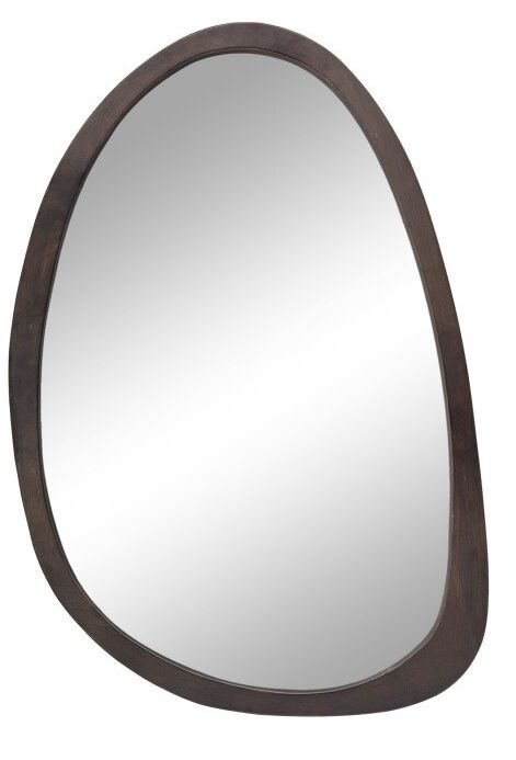 Eden Nest Antique Walnut Frame Wall Mirror 60x90cm HD