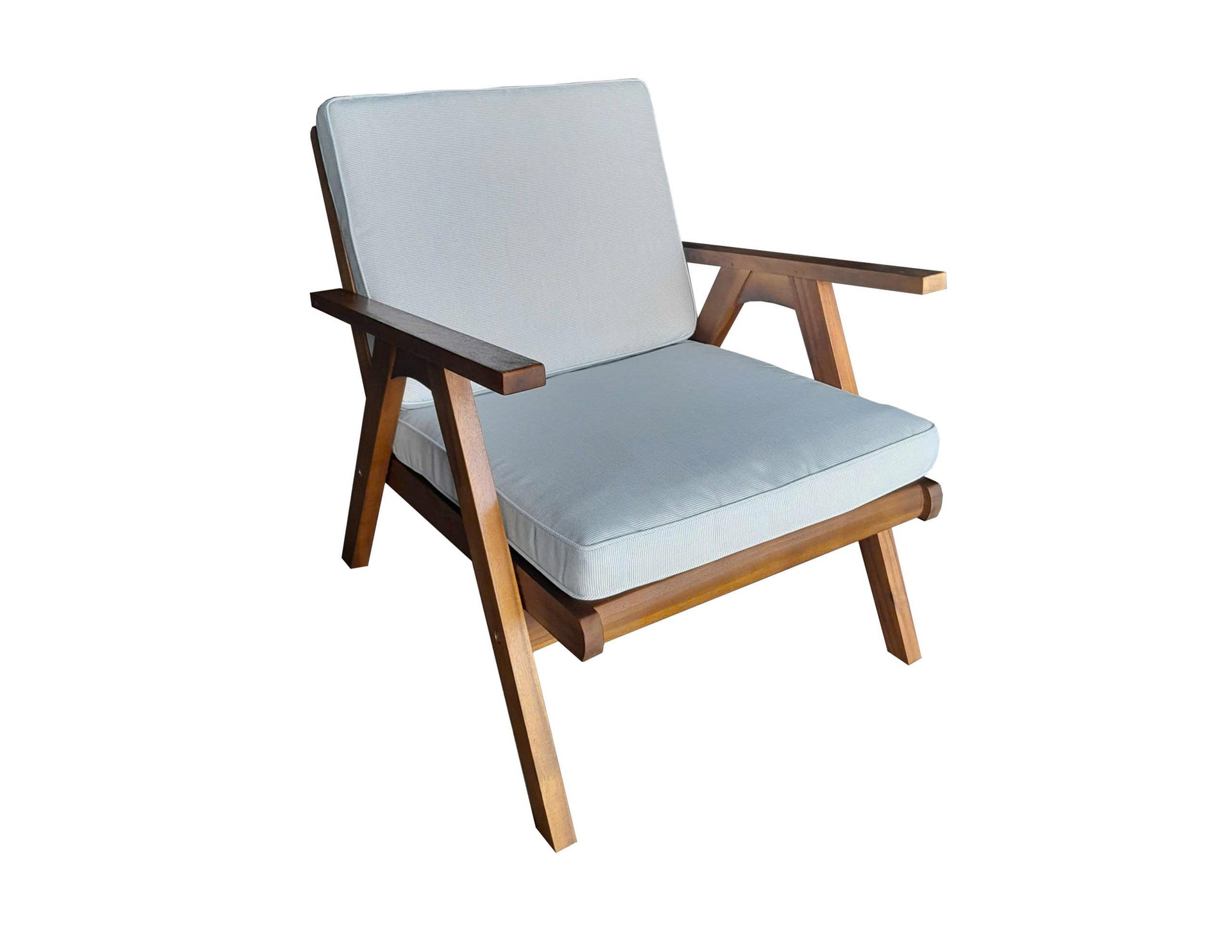 Eden Nest Pencil Sofa Armchair Natural Acacia Wood Finish
