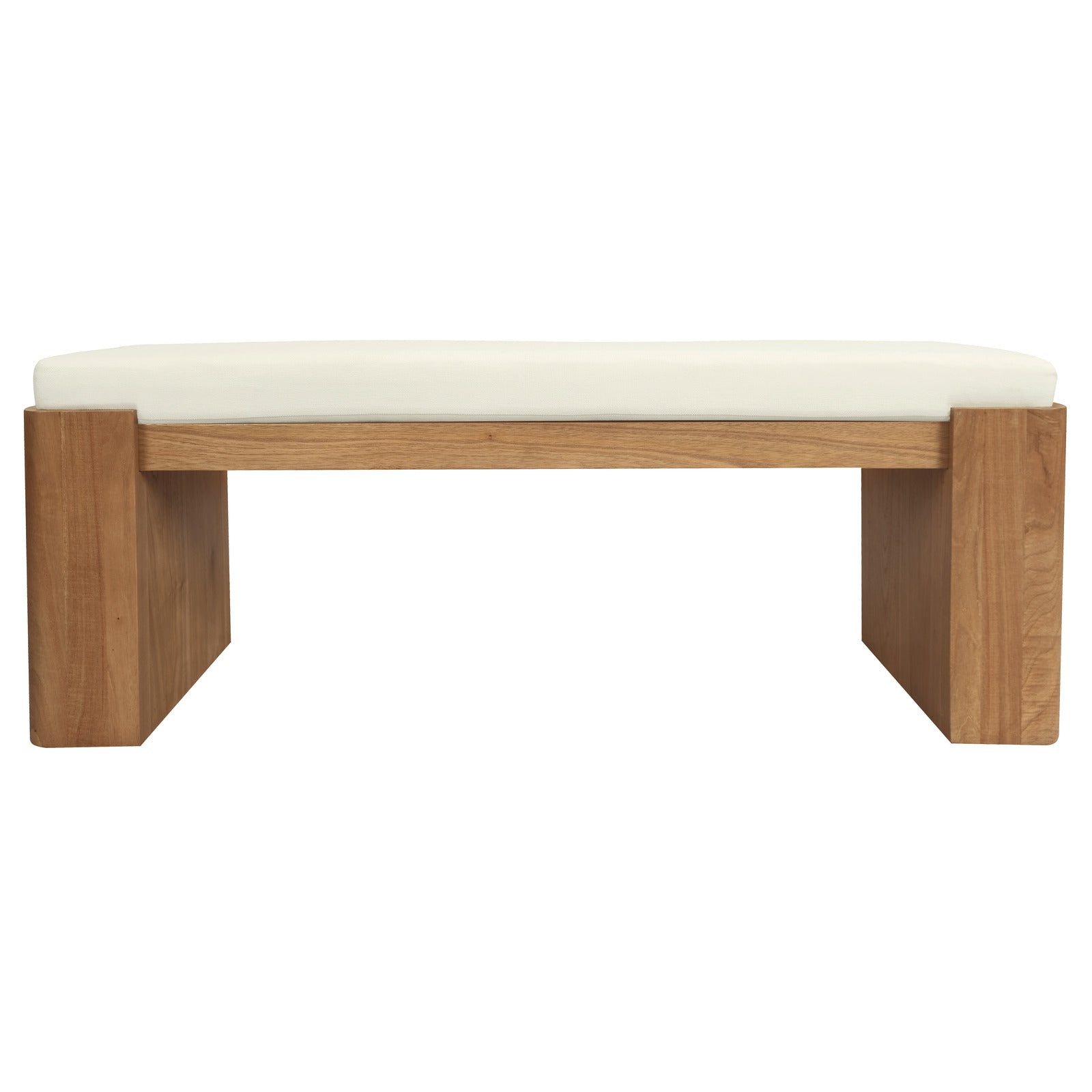 Eden Nest Solid Mindi Timber Garden Bench Small Almond