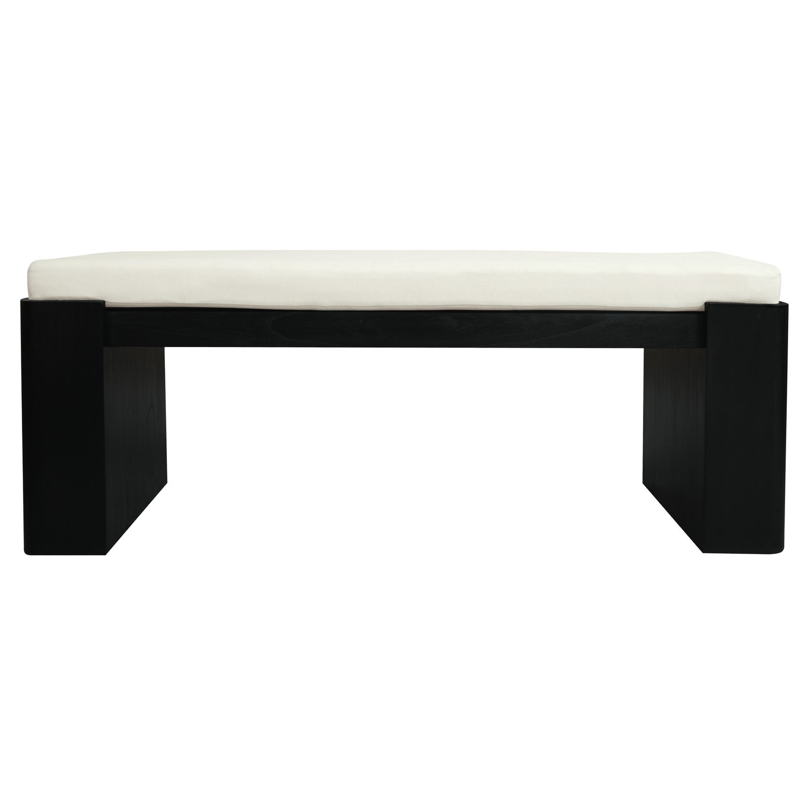 Eden Nest Solid Mindi Timber Bench Small Black Indoor