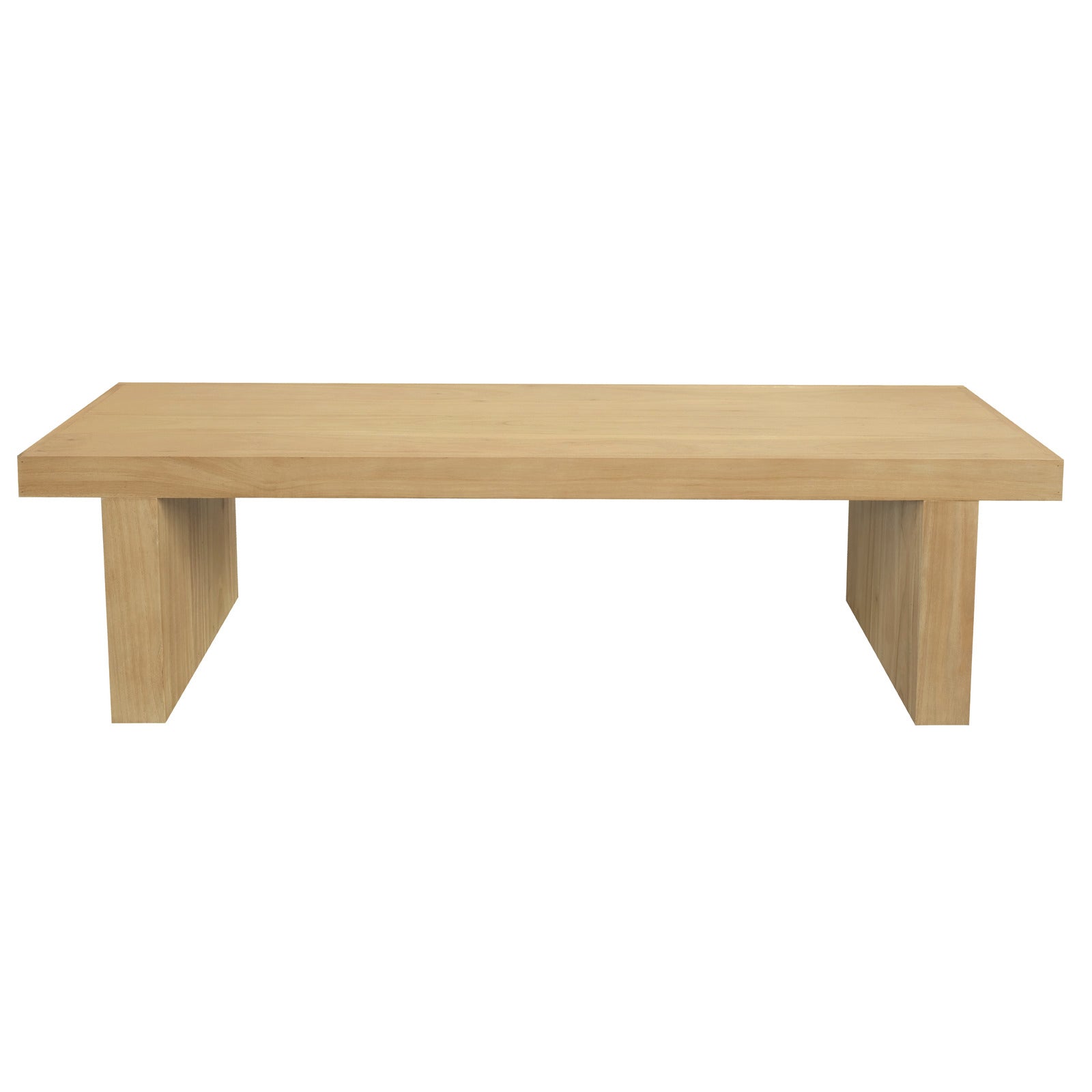 Eden Nest Solid Mindi Timber Entryway Bench Natural
